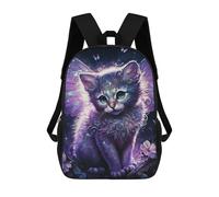 sinyumoney Cute Magic Cat Mochila Ligera Informal Para El Día A Día, Mochila Escolar Para Hombres/mujeres 17inch