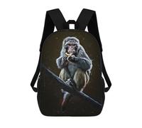 sinyumoney Cute Monkey Mochila Escolar Impresa En 3D 17inch Mochilas De Moda Para Niños, Mochilas Escolares Para Niños De Primaria Y Secundaria