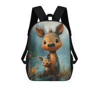 sinyumoney Cute Moose Family Mochila Escolar Infantil Impresa En 3D, Mochila Informal De Moda Para Niños, Mochila De Viaje De Alta Capacidad Para Libros Para Niños 17inch