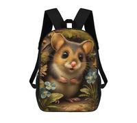 sinyumoney Cute Mouse in Burrow with Flowers Mochila Escolar Impresa En 3D 17inch Mochilas De Moda Para Niños, Mochilas Escolares Para Niños De Primaria Y Secundaria