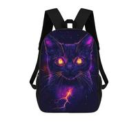 sinyumoney Cute Neon Cat Light Eyes Mochila Escolar Mochila Para Niños Impresa En 3D Mochilas Infantiles Para Niños Y Niñas Mochilas Escolares Mochilas De Viaje Para Niños 17inch