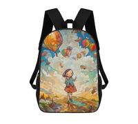 sinyumoney Cute Oil Painting Balloons Mochila De Moda Para Papelería, Impermeable, Estilo Casual, Para Hombres Y Mujeres 17inch