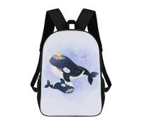 sinyumoney Cute Orca Whale Mochilas Infantiles Mochila Escolar Mochila Impresa En 3D Para Niños Mochilas De Viaje Bolsas Para Libros Mochila Escolar Para Niños 17inch