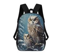 sinyumoney Cute Owl Family Xmas Mochila Infantil Escolar Para Niños Con Estampado 3D De Dibujos Animados, Mochila Escolar Para Estudiantes, Mochila Para Portátil Para Niños Y Niñas 17inch