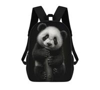 sinyumoney Cute Panda Bear Portrait Mochila Escolar Para Niños Y Niñas, Mochila Informal De Viaje, Mochila De Gran Capacidad Para El Día A Día 17inch