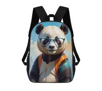 sinyumoney Cute Panda Oil Painting Mochila Escolar Infantil Impresa En 3D Para Niños, Mochilas De Viaje, Bolsas Para Libros Para Niños Estudiantes De Primaria 17inch