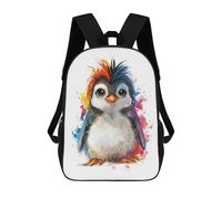 sinyumoney Cute Penguin Watercolor Mochila, Mochila Infantil, Mochila Escolar Para Estudiantes, Mochila Para Libros, Mochila Escolar Impresa En 3D Para Niños Y Niñas 17inch