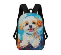 sinyumoney Cute Puppy Painting Mochilas Para Niños 17inch Mochila Escolar Mochila Escolar Impresa En 3D Para Niños De Primaria Y Secundaria