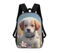 sinyumoney Cute Puppy Portrait Mochila, Mochila Escolar Impresa En 3D, Bolsa Para El Almuerzo Escolar, Mochila De Viaje, Mochila Para Amigos, Mochila Escolar Para Niñas Y Niños 17inch