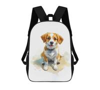 sinyumoney Cute Puppy Watercolor Portrait Mochila Escolar Infantil De 17 Pulgadas Con Estampado 3D De Películas De Anime Para Niños, Mochila De Viaje, Mochila Escolar Infantil