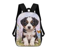 sinyumoney Cute Puppy with Butterfly Mochila Escolar Infantil De 17 Pulgadas Con Estampado 3D De Películas De Anime Para Niños, Mochila De Viaje, Mochila Escolar Infantil