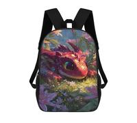 sinyumoney Cute Red Dragon in Flower Meadow Mochila Escolar De Moda, Mochila Para Material Escolar, Mochila Impermeable Informal Para Acampar, Aventuras Al Aire Libre Y Viajes Diarios 17inch