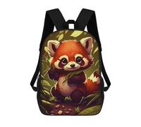 sinyumoney Cute Red Panda Animal Mochila Escolar De Moda Para Estudiantes, Adecuada Para Niños Y Niñas, Mochila Informal Para Viajes Al Aire Libre, Esencial Para El Día A Día 17inch