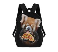 sinyumoney Cute Red Panda Love Pizza Mochilas Escolares Resistentes Al Agua Mochila Escolar De Negocios - Perfecta Para Viajes, Trabajo Y Uso Diario 17inch