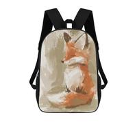 sinyumoney Cute Resting Fox Mochilas Para Niños, Mochilas Escolares Personalizadas En 3D Para Niños Y Niñas, Mochilas Escolares Grandes, Mochilas Informales Para El Día A Día 17inch