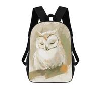 sinyumoney Cute Sleeping Baby Owl Nursery Illustration Mochila Escolar Para Niños Y Niñas, Mochila Informal De Viaje, Mochila De Gran Capacidad Para El Día A Día 17inch
