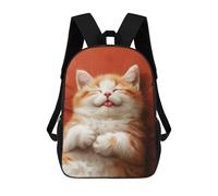 sinyumoney Cute Sleeping Tabby Kitten Mochilas Para Niños, Mochilas Escolares Personalizadas En 3D Para Niños Y Niñas, Mochilas Escolares Grandes, Mochilas Informales Para El Día A Día 17inch