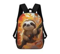 sinyumoney Cute Sloth in Autumn Mochila Escolar Para Niñas Y Niños, Mochilas De Gran Capacidad, Mochilas Ligeras Para Niños Y Estudiantes 17inch