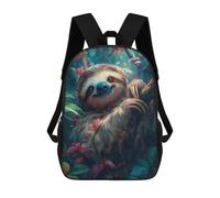 sinyumoney Cute Sloth Tropical Forest Mochila Escolar Impresa En 3D Para Niños, Mochila Escolar Informal De Moda Para Viajes Para Niños Y Estudiantes 17inch