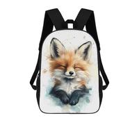 sinyumoney Cute Smiling Fox Watercolor Mochila Escolar Infantil Impresa En 3D Para Niños, Mochila De Viaje De Alta Capacidad, Bolsas Para Libros, Mochila Escolar Infantil 17inch