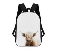 sinyumoney Cute Snowy Highland Cattle Mochila Escolar Impresa En 3D Para Niños 17inch Mochilas Para Niños Y Niñas, Mochilas Escolares Para Niños, Mochilas De Viaje