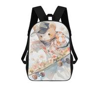 sinyumoney Cute Teddy Bear Skateboard Art Mochilas Escolares Para Ordenador, Ideales Para El Colegio/trabajo/viajes, Acampadas, Aventuras Al Aire Libre Y Viajes Diarios 17inch