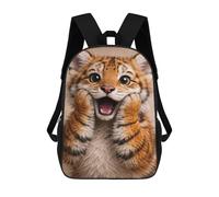 sinyumoney Cute Tiger Cub Portrait Mochilas Infantiles Impresas En 3D De 17 Pulgadas. Mochila Escolar Informal Impresa En 3D Para Niños De Primaria Y Secundaria.