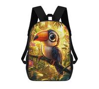 sinyumoney Cute Toucan in Jungle Mochilas Infantiles Impresas En 3D Para Niños, Mochilas Escolares De Moda, Mochilas De Viaje, Mochilas Escolares Para Niños De Primaria 17inch