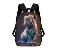 sinyumoney Cute Universe Baby Leopard Mochilas Para Niños Mochila Escolar Mochila Escolar Impresa En 3D Para Niños Estudiantes De Primaria Y Secundaria 17inch