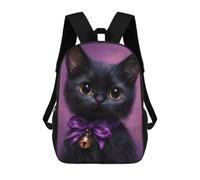 sinyumoney Cute Victorian Black Cat Mochila Escolar, Mochila De Viaje, Mochila Universitaria Para Niños/niñas/adolescentes 17inch