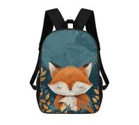 sinyumoney Cute Watercolor Baby Fox Mochila Escolar Para Niños, Mochila Escolar Impresa En 3D Para Estudiantes De Primaria Y Secundaria 17inch