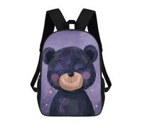 sinyumoney Cute Watercolor Black Bear Mochila, Mochila Infantil, Mochila Escolar Para Estudiantes, Mochila Para Libros, Mochila Escolar Impresa En 3D Para Niños Y Niñas 17inch