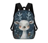 sinyumoney Cute Watercolor Deer Mochilas Para Niños, Mochilas Escolares Personalizadas En 3D Para Niños Y Niñas, Mochilas Escolares Grandes, Mochilas Informales Para El Día A Día 17inch