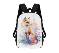 sinyumoney Cute Watercolor Fox 17inch Mochila Escolar Impresa En 3D Para Niños, Mochila Escolar Informal De Moda, Mochilas De Viaje Para Niños Y Estudiantes.