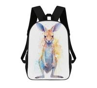 sinyumoney Cute Watercolor Kangaroo Mochila Escolar Infantil De 17 Pulgadas Con Estampado 3D, Mochila Moderna Para Niños, Mochilas De Viaje, Bolsas Para Libros, Mochila Escolar Infantil