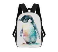 sinyumoney Cute Watercolour Penguin Mochila Escolar Para Niños, Mochila Escolar De Gran Capacidad Para Niños, Mochila Escolar 3D, Regalos Para Niños 17inch