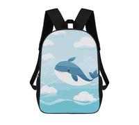 sinyumoney Cute Whale Kawaii Nursery Mochila Ronaldo, Mochila Infantil, Mochila Escolar Para Estudiantes, Mochila Para Libros, Mochila Escolar Impresa En 3D Para Niños Y Niñas, 17inch