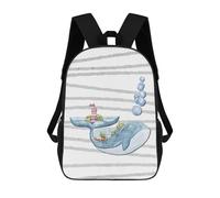 sinyumoney Cute Whale Kids Wall Art Mochilas Infantiles Impresas En 3D, Mochilas De Moda Informales, Mochilas De Viaje Bonitas, Mochilas Informales Para Exteriores Para Niños Y Niñas 17inch