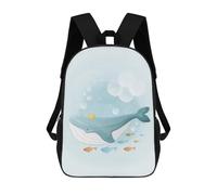 sinyumoney Cute Whale Swimming Mochila Escolar Infantil Impresa En 3D Para Niños, Mochilas De Viaje, Bolsas Para Libros Para Niños Estudiantes De Primaria 17inch