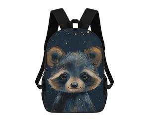 sinyumoney Cute Whimsical Raccoon Mochila Infantil De Moda Divertida Mochila Escolar Para Niños Y Adolescentes Con Impresión 3D Para Niños 17inch
