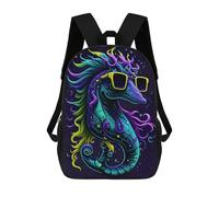 sinyumoney Cute Whimsical Seahorse Mochila Escolar Para Niñas Mochila Impermeable Mochila Informal De Día Mochila Ligera Para Niño Y Niña Mochila Escolar 17inch