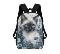 sinyumoney Cute Whimsical Siamese Cat Mochilas Infantiles Impresas En 3D Para Niños, Mochilas Escolares De Moda, Mochilas De Viaje, Mochilas Escolares Para Niños De Primaria 17inch