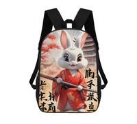 sinyumoney Cute White Rabbit Mochilas Impresas En 3D Para Niños, Mochila Escolar, Mochila De Moda Para Niños De Primaria Y Secundaria 17inch