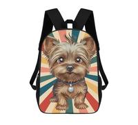 sinyumoney Cute Yorkshire Terrier Dog Mochila Impresa En 3D Para Niños, Mochila Escolar, Mochilas De Viaje Para Niños, Bolsas De Libros De Alta Capacidad, Mochila Infantil 17inch