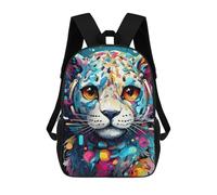 sinyumoney Cyber Leopard Tech Fusion Art-1 Mochilas De 17 Pulgadas Para Niños, Mochilas Escolares Impresas En 3D Para Estudiantes De Primaria Y Secundaria, Para Niños Y Niñas.