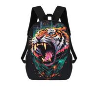 sinyumoney Cyber Tiger Art Print Mochila Escolar Infantil Impresa En 3D Para Niños, Mochila De Viaje De Alta Capacidad, Mochilas Para Libros De 17 Pulgadas Para Niños