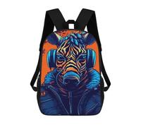 sinyumoney Cyber Zebra Headphones Fashion Mochilas Escolares Para Ordenador, Ideales Para El Colegio/trabajo/viajes, Acampadas, Aventuras Al Aire Libre Y Viajes Diarios 17inch