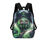 sinyumoney Cybergoth Demon Girl Anime Mochila Escolar Para Niños De 17 Pulgadas, Mochila Informal De Viaje Para Niños Y Niñas, Mochila De Gran Capacidad Para El Día A Día 17inch