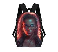 sinyumoney Cyborg Girl Mochila Escolar Ligera Para Aeropuerto, Estudiantes Universitarios, Niñas, Niños Y Adolescentes 17inch