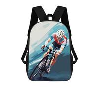 sinyumoney Cyclist Cycling Minimalist Mochilas Infantiles Escolares Impresas En 3D, Mochilas Para Niños, Mochilas De Viaje Para Niños Y Niñas, Mochilas Escolares Para Niños 17inch